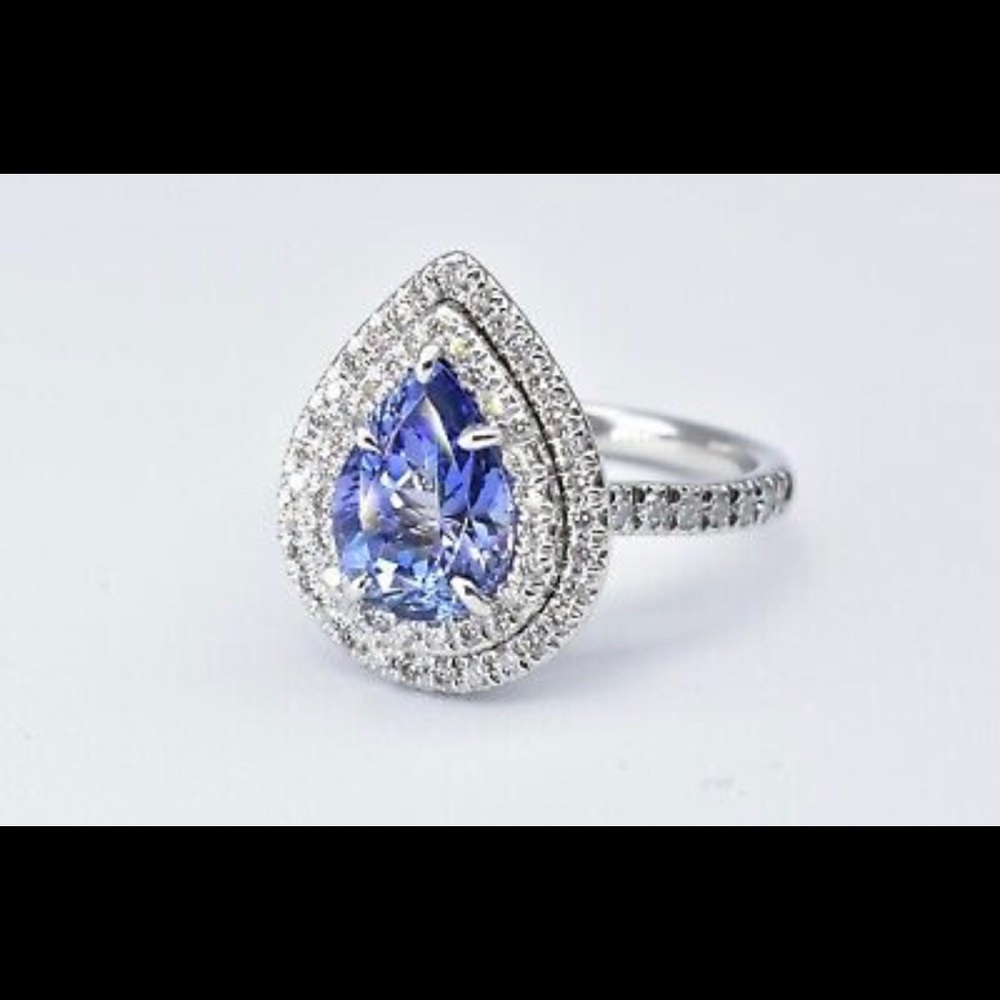 Tiffany & Co Soleste Platinum Tanzanite Sz 5.5
